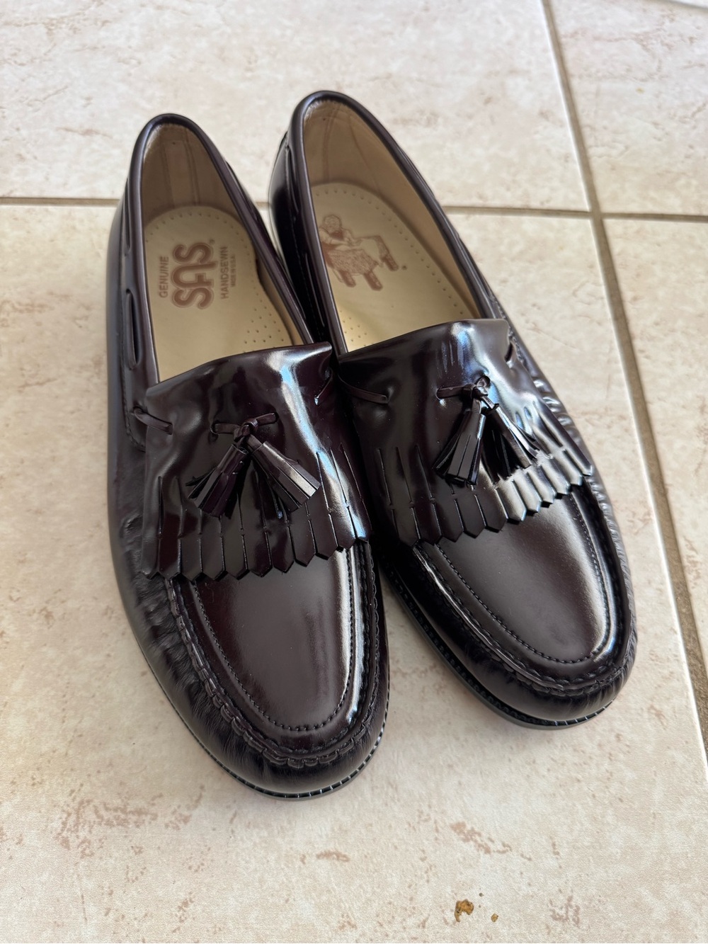 SAS Men’s Tassel Loafers in Deep Burgundy